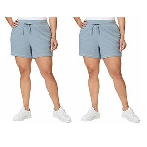 NWT 32 Degrees Womens Pull On Shorts 2 Pack Gym House Pajama Set Teal S M L $40